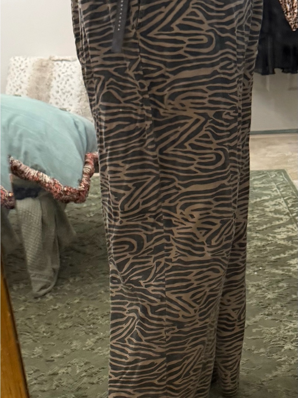 NWT Jane Delancey women’s Brown & Black Zebra-Print Casual Pants